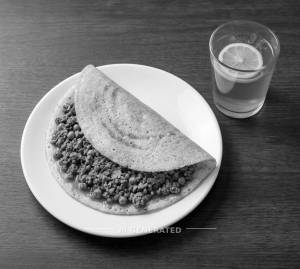 Mutton Kheema Dosa + Plain Lemon Tea