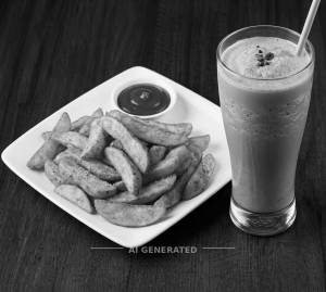 French Fries + Cold Coffee