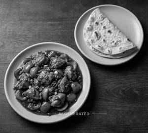 Chicken Chilli Boneless Gravy + Plain Roti (1 Piece)