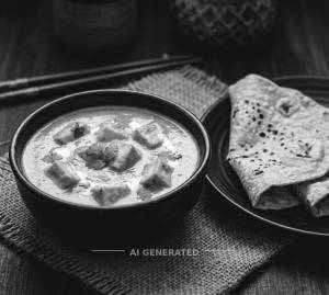 Shahi Paneer + Plain Roti (2 pieces)