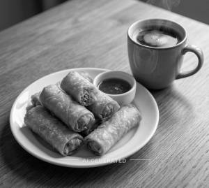 Veg Spring Rolls + Coffee