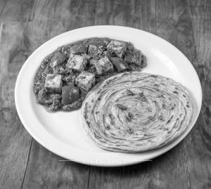 Paneer Kadai + Lcachha Paratha (1 Piece)