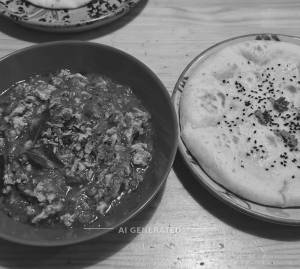 Kulambu Kalaki + Plain Kulcha (1 Piece)