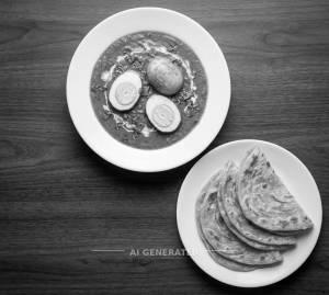 Anda Curry [2 Eggs] + 4 Plain Paratha