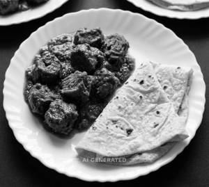 Gravy chaap + Rumali roti (2 pieces)