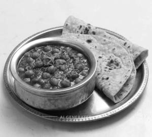 Chana Masala + Plain Roti (2 pieces)