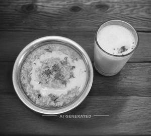 Kadhi Khichdi + Buttermilk