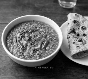 Dal Fry + Tandoori Roti (1 piece)