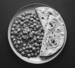 Chana Masala + Plain Chapati (2 pieces)