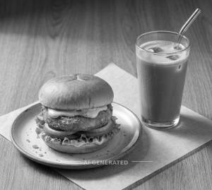 Aalu tikki burger + Regular Cold Coffee