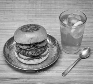Ob Amazing Street Burger + Iced Lemon Tea