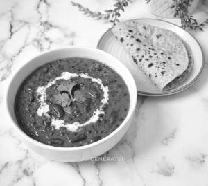 Dal Makhani + Plain Roti (2 pieces)