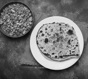 Egg Bhujia Curry + Chapati (2 pieces)