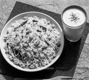 Chola pulao + Lassi