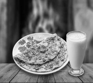 Masala Omlette (1 Egg) + Sweet Lassi (Sugar Lassi)