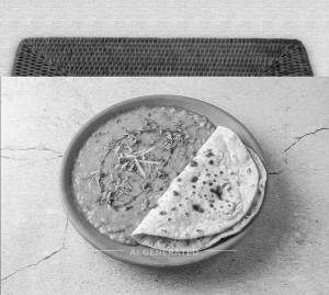 Dal Fry + Plain Tawa Roti (2 pieces)