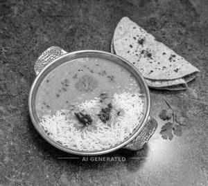 Gujarati Dal Rice + Plain Roti (2 pieces)