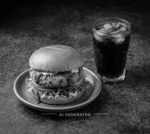 Aloo Tikka Burger + Masala Cold Drink