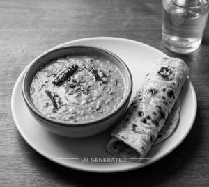 Dal Fry + Tandoori Roti (1 piece)