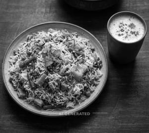 Veg Hyderbadi Biryani + Butter Milk