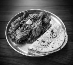 Chicken A Plate + Tawa Roti (2 pieces)