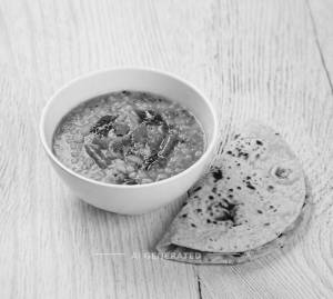 Dal Tadka + Plain Tandoori Roti (2 pieces)