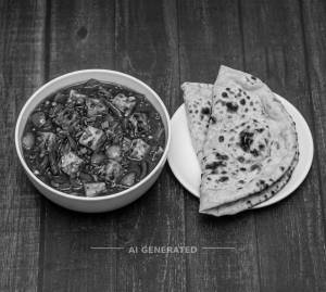 Paneer Chilli Gravy + Plain Tandoori Roti (2 pieces)