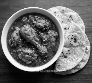 Chicken Curry + Tawa Roti (2 pieces)