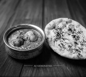 Egg Curry + Butter Naan (1 Piece)