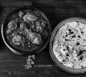 Chicken Curry + Tandoori Roti (1 piece)