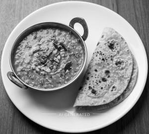 Dal Fry + Tawa Roti (2 pieces)