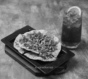 Masala Papad Fry + Red Ocean Mocktail