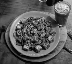 Paneer chilli + Cold coffee