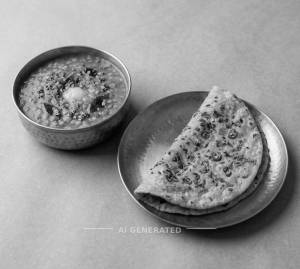 Dal Fry + Missi Roti (1 piece)