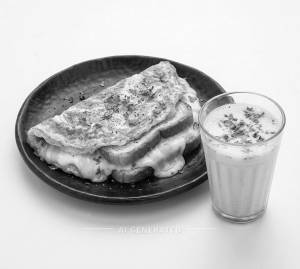 Cheese Bread Omleette + Buttermilk