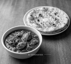 Chicken Curry + Butter Tandoori Roti (1 piece)