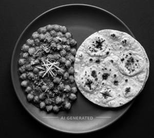 Chana Masala + Plain Roti (1 piece)