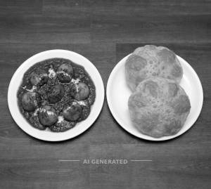 Dum Aloo + 2 Luchi