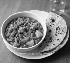 Mixed Veg + Tawa Roti (2 Pieces)