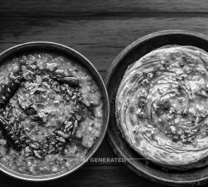 Dal Fry Tadka + Garlic Butter Paratha (1 piece)