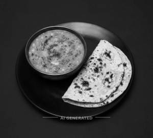 Dal Fry + Tandoori Roti (2 pieces)