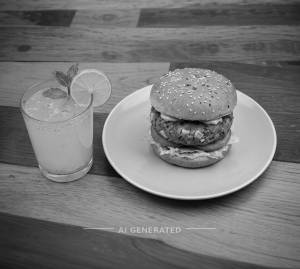Veg Burger + Fresh Lime
