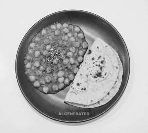 Chana Masala + Plain Tandoori Roti (2 pieces)