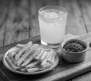 French Fries And (Pepper) + Fresh Lime Juice