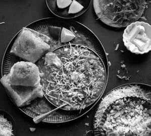 Cheese pav bhaji