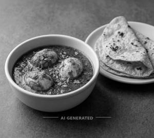 Anda Curry + Tawa Roti (2 pieces)