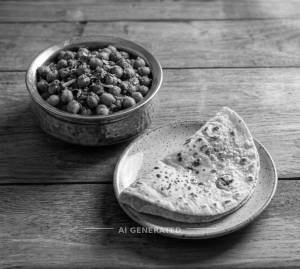 Channa Masala + Tawa Roti (1 Piece)