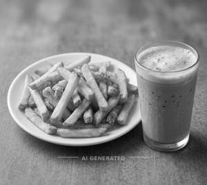 French Fries + Cold Coffee