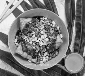 Samosa Chat (2 Samosa) + Milk Tea