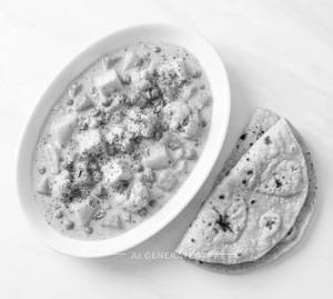 Veg Korma + Chapati (2 pieces)